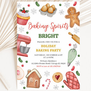 Convite Baking Spirs Bright Festa de Natal