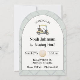 Convite Balança de 5 de Aniversário Par-tee Golf