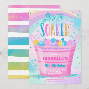 Convite Balão de Água Festa de aniversário Balão de Água d