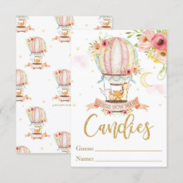 Convite Balão De Ar Quente Adivinha Quantas Candies Card