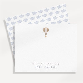 Convite Balão de Ar Quente, do berçário de, obrigado menin
