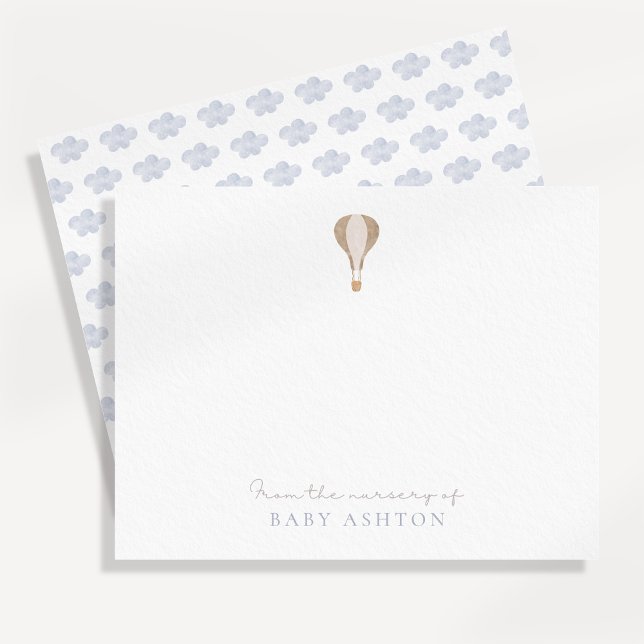 Convite Balão de Ar Quente, do berçário de, obrigado menin (Criador carregado)