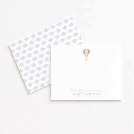 Convite Balão de Ar Quente, do berçário de, obrigado menin