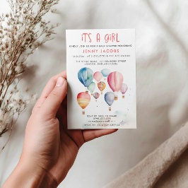 Convite Balão de ar quente é um chá de fraldas