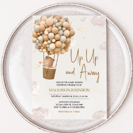 Convite Balão de ar quente neutro para cima e para fora Ch