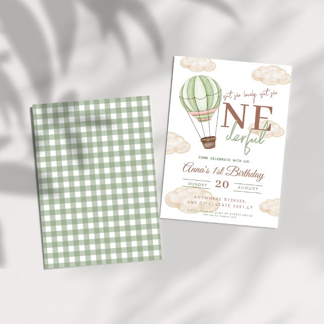 Convite Balão de Ar Verde Não É Maravilhoso Aniversário (Criador carregado)