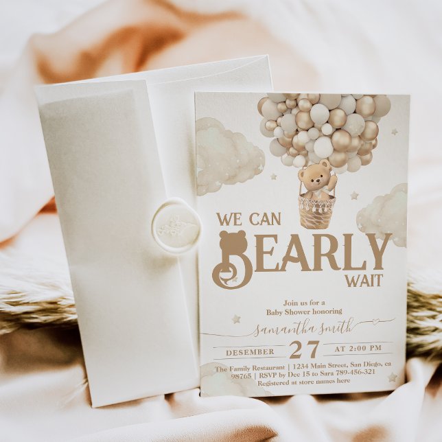 Convite Balão de Espera Sexo Chá de fraldas Neutro (Criador carregado)