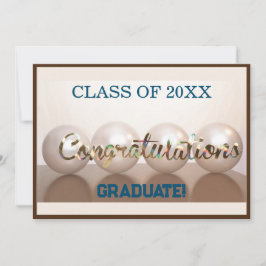 Convite Balão de Graduação de Formandos Castanhos