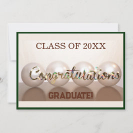 Convite Balão de Graduação do Formando Parabéns Verde