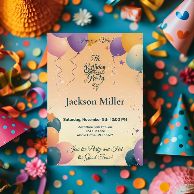 Convite Balão Personalizável Aniversário com Puppy Doce (Criador carregado)