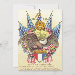 Convite Bald Eagle American Flag Rosa