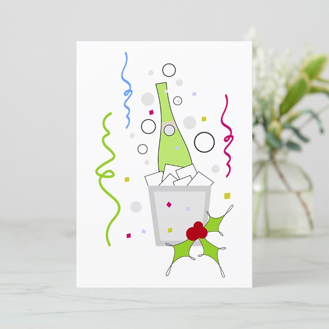 Convite Balde de Gelo para Garrafa de Champanhe Celebração (Criador carregado)