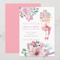 Balé 7 Dançarina Flores Rapariga Festa de aniversá