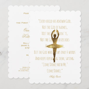 Convite Balé Considerando Dancer Ballerina Citação Dan