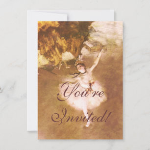 Convite Balé Dancer Degas Star Painting