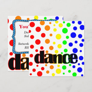 Convite Balé de aniversário/Convite de festas de dança