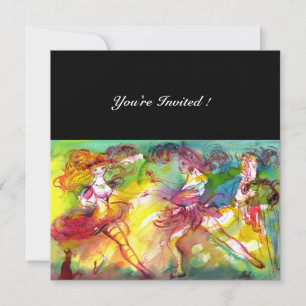 Convite BALÉ DE CARNIVAL / Máscara Veneziana, Música de Da