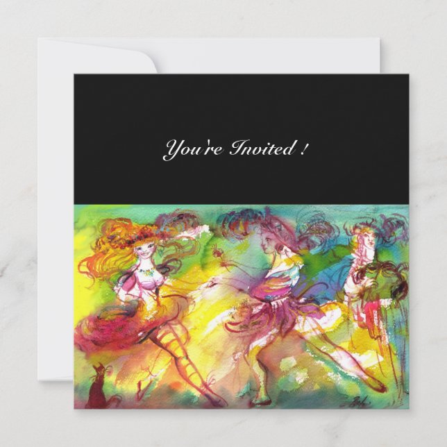 Convite BALÉ DE CARNIVAL / Máscaras Venezianas, Música de  (Frente)