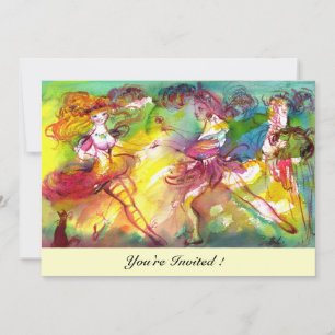 Convite BALÉ DE CARNIVAL / Máscaras Venezianas, Música de 