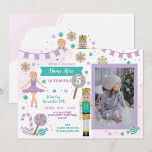 Convite Balé de Natal do Festa de aniversário Photo Nutc