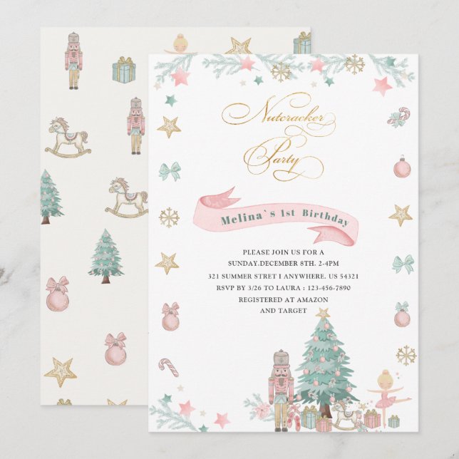 Convite Balé de Nozes de Natal (Frente/Verso)