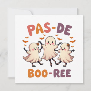 Convite Balé de Pas de boo ree Spooky Dance Ghost