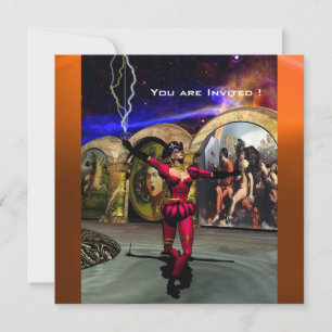 Convite BALÉ do ANDROID, ficção científica azul alaran