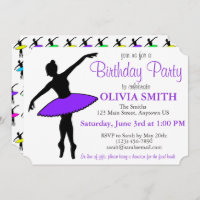 Balé Roxo Tutu Ballerina Festa de aniversário Danc