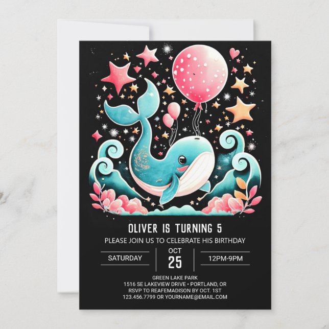 Convite Baleia-chica debaixo do parto-marinho (Frente)
