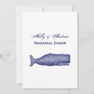 Convite Baleia do século XIX Desenhando N