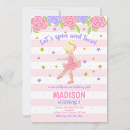 Convite Ballerina Aniversário / Convite Tutu
