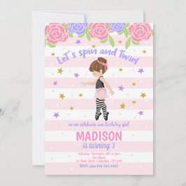 Convite Ballerina Aniversário / Convite Tutu