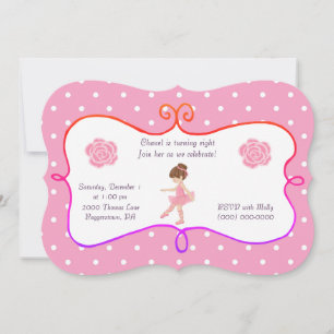 Convite Ballerina Birthday Pink