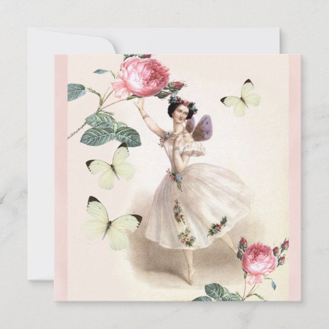 Convite Ballerina Fairy (Frente)