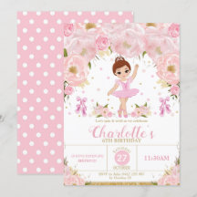 Ballerina Floral Rosa Ballerina Birthday Tutu Balé