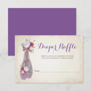 Convite Ballerina Girl Chá de fraldas Raffle