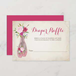 Convite Ballerina Girl Chá de fraldas Raffle