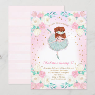 Convite Ballerina Glitter Aniversário
