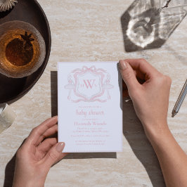 Convite Ballerina Monograma Chá de fraldas do Avô-milênio