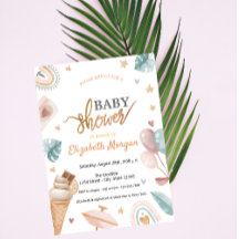 Balões d'água Chá de fraldas Sorvete arco-íris