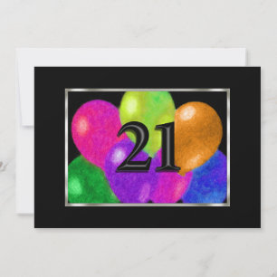 Convite Balões de Aniversário 21