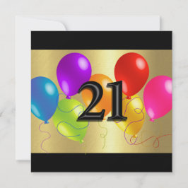Convite Balões de Aniversário Coloridos 21