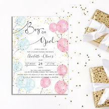 Balões de Aquarela Revelação de Gênero