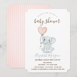 Convite Balões de Elefante Cons - Chá de fraldas de faixas