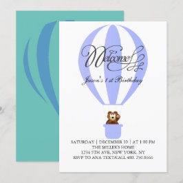 Convite Balões de festas de mel para o seu primeiro aniver