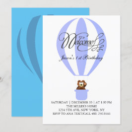 Convite Balões de festas de mel para o seu primeiro aniver