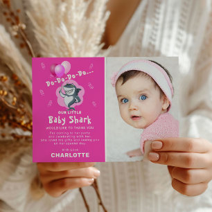 Convite Balões de Tubarão-Cachorro Foto Aniversário Ros