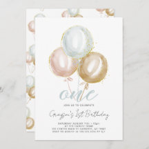 Balões de um primeiro aniversario