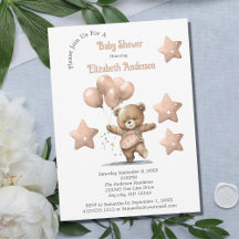 Balões de Ursinho de Pelúcia Rosa Estrelas Menina
