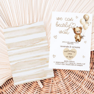 Convite Balões de Urso de Pelúcia em Aquarela Churrasco de